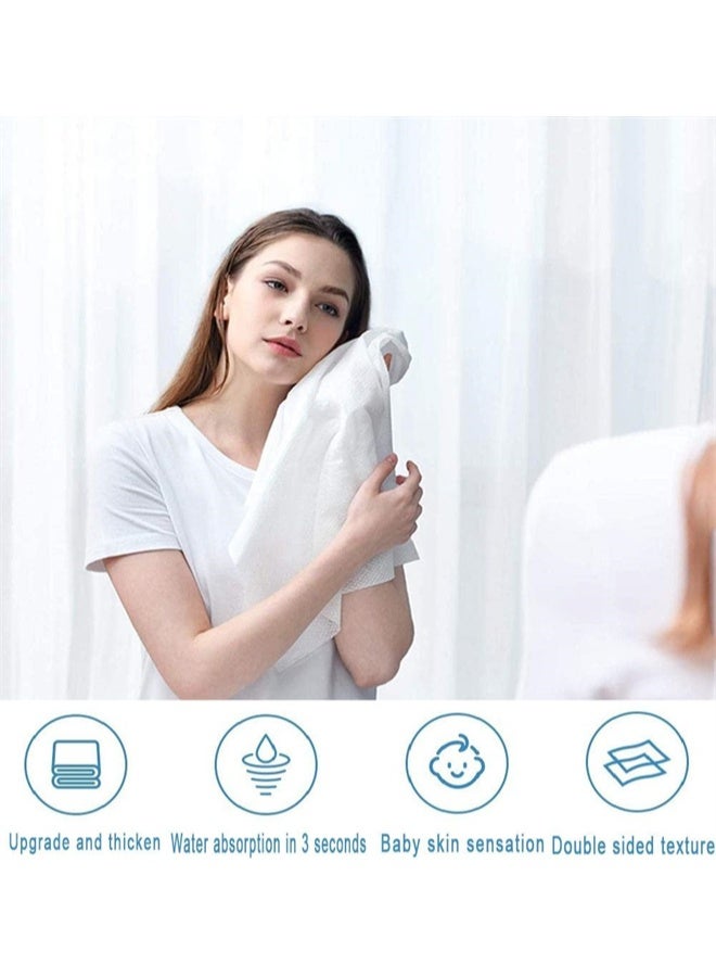 هومستر 20 قطعة، 1 عبوة من مناديل الوجه، 24 سم × 30 سم مناديل وجوه قابلة للتحلل حبيسة للغاية، مناديل مزيلة المكياج قابلة للتحلل بيولوجيًا، مناديل وجه ناعمة جدًا للتنظيف، قطعة قماش للغسيل مناسبة للبشرة الحساسة - Image 4